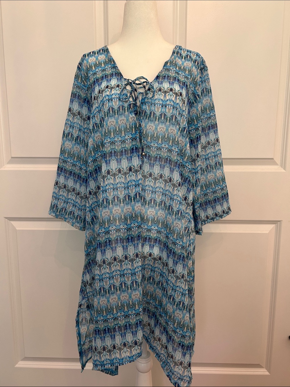 Portocruz Blue Patterned Women’s Swim Coverup - Picture 2 of 9
